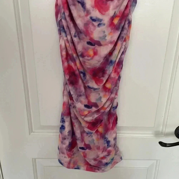 NWT BETSEY JOHNSON Sunset Floral Tie-Dye Mesh Dress Sz Small - Picture 5 of 11